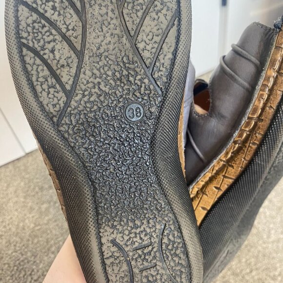 VOLKS WALKERS Slides Grey Wedged Leather Sandals Wedges Size EU 38 / Size US 8.5 - Picture 6 of 9